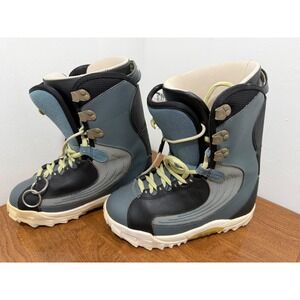 Burton The Ruler Snowboard Boots Womens Size 8 Blue Black Grey Lacing System